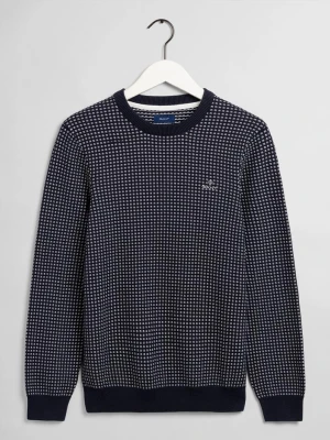 GANT Sweter Męski Z Okrągłym Dekoltem İ Teksturą Fisherman