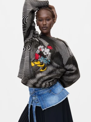 Sweter z nadrukiem Mickey™ Desigual czarny
