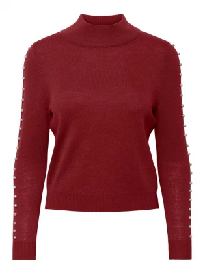 Pieces Sweter "Milla" w kolorze bordowym rozmiar: XS