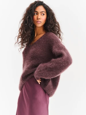 Sweter moherowy Brown Mirage ONE SIZE