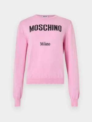 Sweter MOSCHINO jasnoróżowy