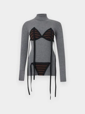 Sweter MOSCHINO szary
