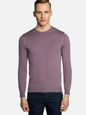 SWETER MOULIN Z OKRĄGŁYM DEKOLTEM FIOLET Recman