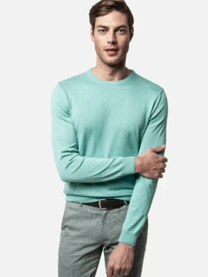 SWETER MOULIN Z OKRĄGŁYM DEKOLTEM ZIELEŃ Recman
