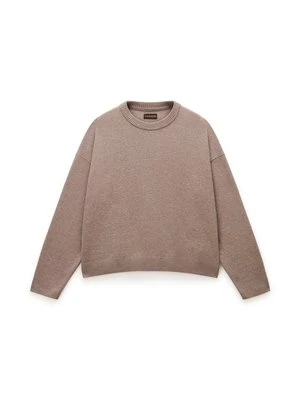 Sweter Napapijri brązowy