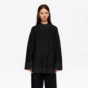 Sweter neps rozcięcia boczne czarny BIMBA Y LOLA