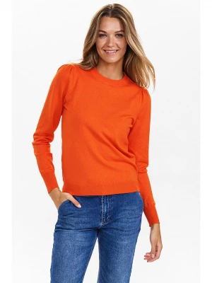 NÜMPH Sweter "Nubaojiny" w kolorze pomarańczowym rozmiar: XS
