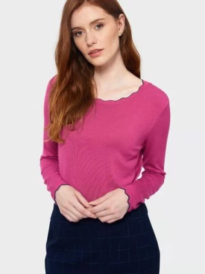 Sweter o dopasowanym kroju- różowy Greenpoint