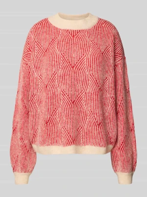 Sweter o kroju comfort fit z dzianiny z dodatkiem wełny model ‘JENNA’ Pieces