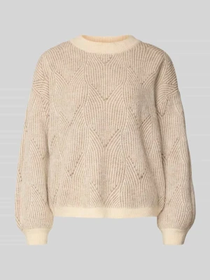 Sweter o kroju comfort fit z dzianiny z dodatkiem wełny model ‘JENNA’ Pieces