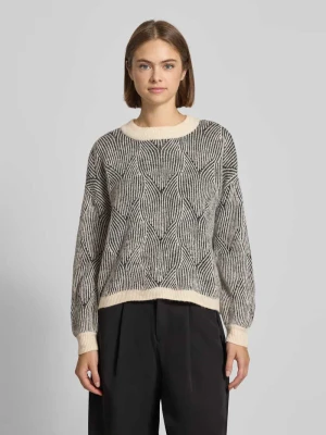 Sweter o kroju comfort fit z dzianiny z dodatkiem wełny model ‘JENNA’ Pieces