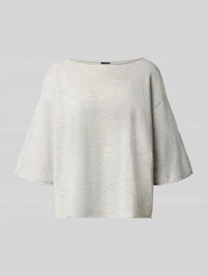 Sweter o kroju loose fit z mieszanka kaszmiru i wełny żywej model 'C_Fiolanna' Boss Jasnoszary melanż