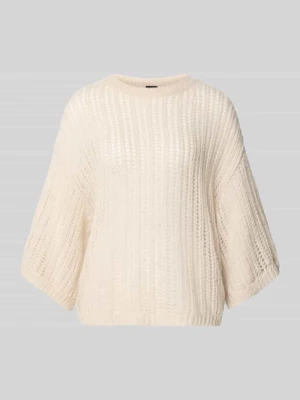 Sweter o kroju loose fit z mieszanki wełny Boss Kamienny