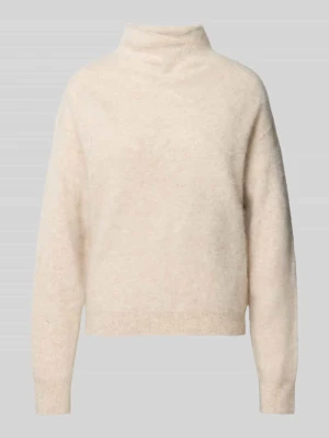 Sweter o kroju loose fit z mieszanki wełny i kaszmiru model 'Frosella' Boss Piaskowy