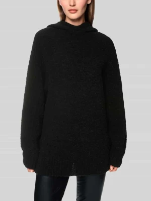 Oversized sweter z mieszanka alpaki i wełny Marc Cain Czarny