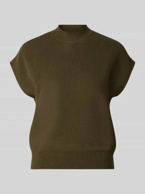 Sweter o kroju loose fit z mieszanki wiskozy i bawełny model 'ELLY' Vero Moda Ciemnoczerwony