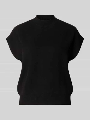Sweter o kroju loose fit z mieszanki wiskozy i bawełny model 'ELLY' Vero Moda Czarny