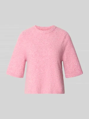 Sweter o kroju oversized z dodatkiem wełny model 'BOOM' Vero Moda Mocnoróżowy
