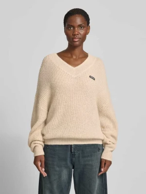 Sweter o kroju oversized z dodatkiem wełny ROTATE Beżowy