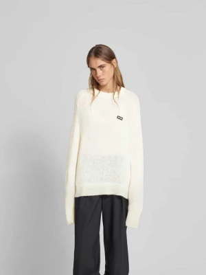 Sweter o kroju oversized z dodatkiem wełny ROTATE Beżowy