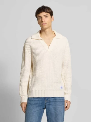 Sweter o kroju oversized z dzianiny z mieszanki bawełny Hugo Blue