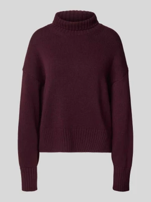 Sweter o kroju oversized z dzianiny z mieszanki żywej wełny i bawełny LANIUS