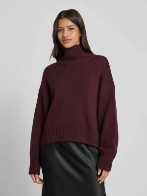 Sweter o kroju oversized z dzianiny z mieszanki żywej wełny i bawełny LANIUS