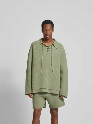 Sweter o kroju oversized z froty Nanushka Zielony