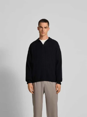 Sweter o kroju oversized z imitacji dzianiny Filippa K Granatowy