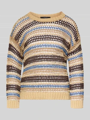 Sweter o kroju oversized z mieszanki lnu i bawełny model 'DONIRICA' Weekend Max Mara