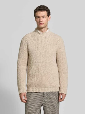 Sweter o kroju oversized z mieszanki żywej wełny Marc O'Polo Beżowy