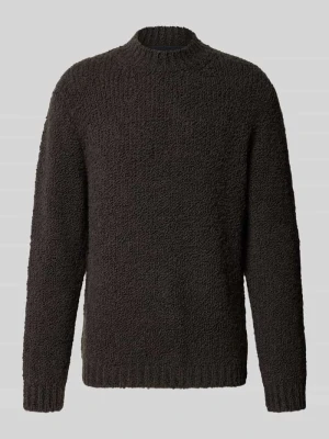 Sweter o kroju oversized z mieszanki żywej wełny Marc O'Polo Ciemnobrązowy