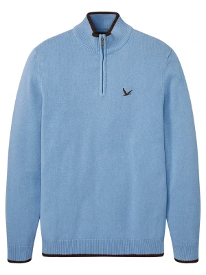 Sweter o kroju regular fit BonPrix niebieski