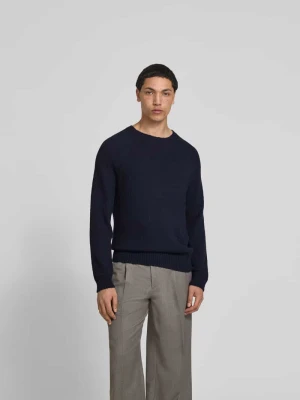 Sweter o kroju regular fit o wyglądzie dzianiny Closed Ciemnoniebieski