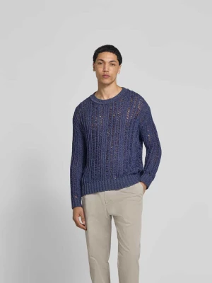 Sweter o kroju regular fit o wyglądzie dzianiny Closed Fioletowy