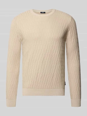 sweter o kroju regular fit z bawełny model 'Dapher' JOOP! Beżowy