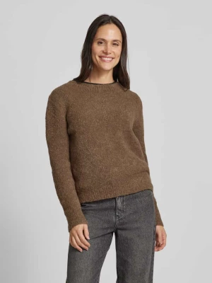 Sweter o kroju regular fit z bouclé z mieszanki żywej wełny i wełny z alpaki Marc O'Polo