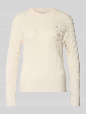 Sweter o kroju regular fit ze ściegiem warkoczowym Tommy Hilfiger