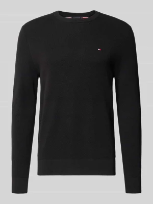 sweter z czystej bawełny o kroju regular fit Tommy Hilfiger Czarny