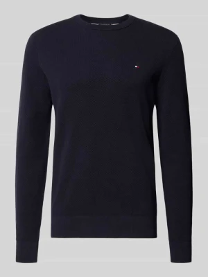 sweter z czystej bawełny o kroju regular fit Tommy Hilfiger Granatowy