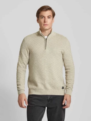 Sweter o kroju regular fit z czystej bawełny z fakturowanym wzorem s.Oliver RED LABEL
