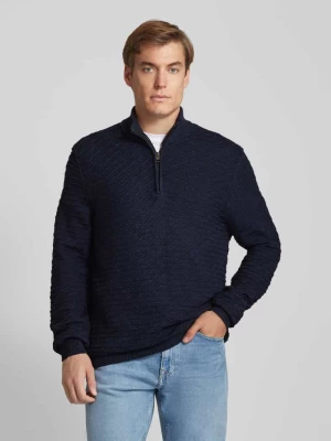 Sweter o kroju regular fit z czystej bawełny z fakturowanym wzorem s.Oliver RED LABEL