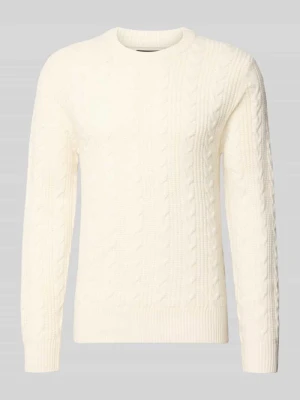 sweter o kroju regular fit z czystej wełny model 'Atriton' Matinique Złamany biały