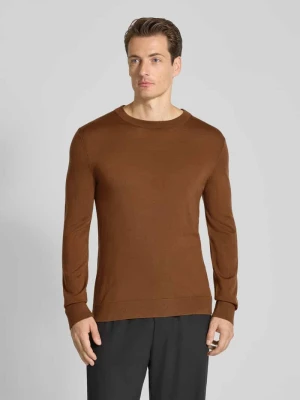 Sweter o kroju regular fit z czystej wełny merino model ‘TRAY’ Selected Koniakowy