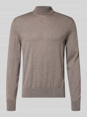 sweter o kroju regular fit z czystej żywej wełny model 'Bjarno' Boss Beżowy