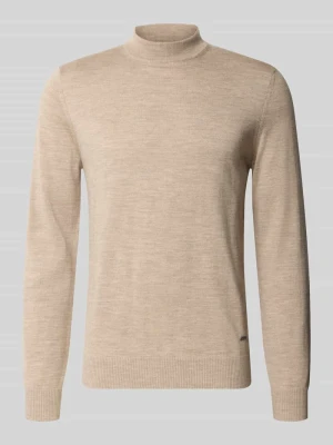 sweter o kroju regular fit z czystej żywej wełny model 'Davide' JOOP! Beżowy