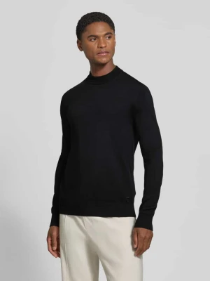 sweter o kroju regular fit z czystej żywej wełny model 'Davide' JOOP! Czarny