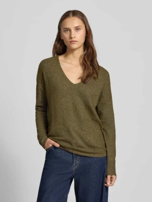 Sweter o kroju regular fit z dekoltem w serek model ‘RICA LIFE’ Only