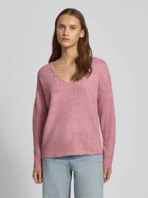 Sweter o kroju regular fit z dekoltem w serek model ‘RICA LIFE’ Only