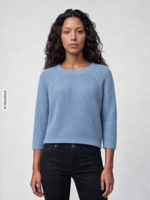 sweter o kroju regular fit z dodatkiem moheru model 'XENO' Weekend Max Mara Jasnoniebieski